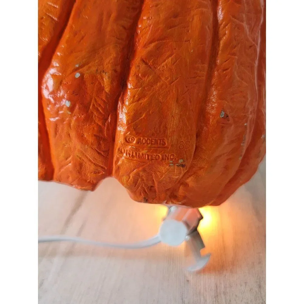 Accents unlimited unique old‎ pumpkin light up grandma Halloween vintage